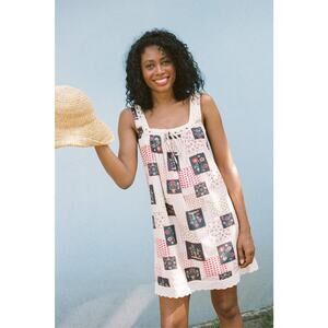 Christy Dawn The Sylvie Mini Tank Dress Garden Patchwork Size Medium